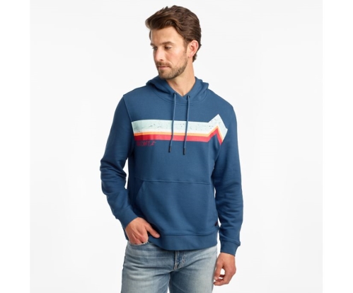 Tenis Saucony Rested Hoodie Hombre Tops Ropa Ensign Azules México MX-923-JH
